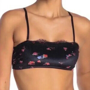 Jason Wu Black Rose Print Bandeau Top